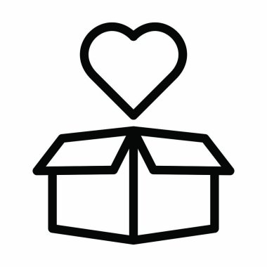 Kişisel ve ticari kullanım için Paket Vektörü Kalın Çizgi Simgesi