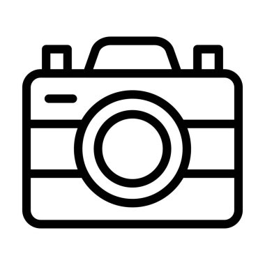 Kişisel ve ticari kullanım için Kamera Vektörü Kalın Çizgi Simgesi