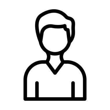 Kişisel ve ticari kullanım için Avatar Vektör Kalın Çizgi Simgesi