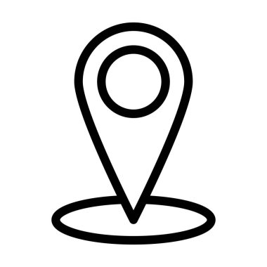 Kişisel ve ticari kullanım için Konum Vektör Kalın Çizgi Simgesi