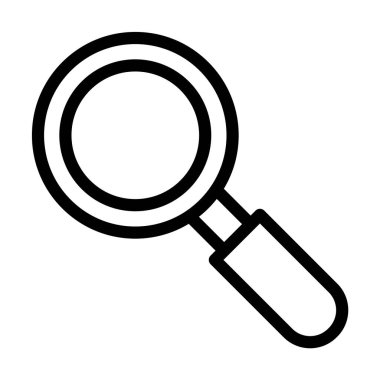 Kişisel ve ticari kullanım için cam vektör kalınlığı çizgisi simgesi büyütülüyor