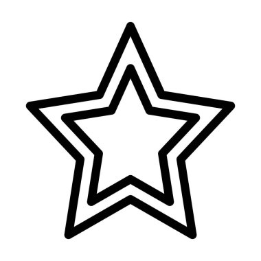 Kişisel ve ticari kullanım için Yıldız Vektörü Kalın Çizgi Simgesi