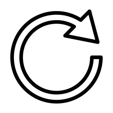 Kişisel ve ticari kullanım için Vektör Kalın Çizgi Simgesini Yeniden Yükle