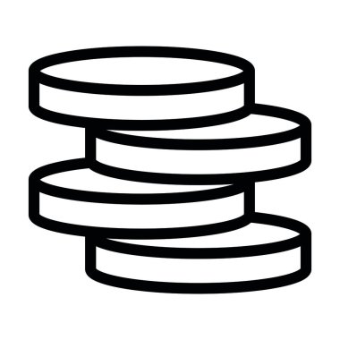 Kişisel ve Ticari Kullanım İçin Para Vector Kalın Çizgi Simgesi