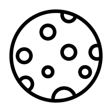 Kişisel ve ticari kullanım için Dolunay Vektörü Kalın Çizgi Simgesi