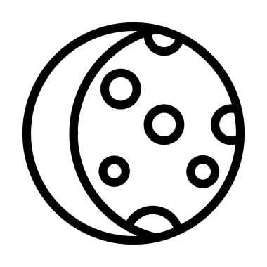 Ay tutulması Vektörü Kalın Çizgi Simgesi Kişisel ve Ticari Kullanım