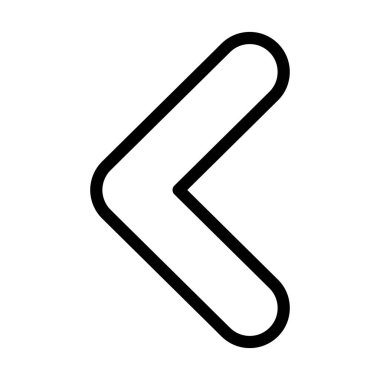 Kişisel ve ticari kullanım için Sol Sembol Vektör Kalın Çizgi Simgesi Simgesi