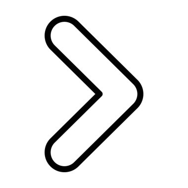 Sağ Sembol Vektör Kalın Çizgi Kişisel ve Ticari Kullanım Simgesi