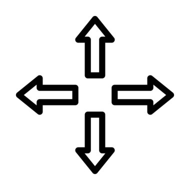 Kişisel ve ticari kullanım için Vektör Kalın Çizgi Simgesini Genişlet