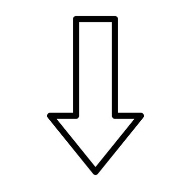 Kişisel ve ticari kullanım için Aşağı Ok Vektör Kalın Çizgi Simgesi