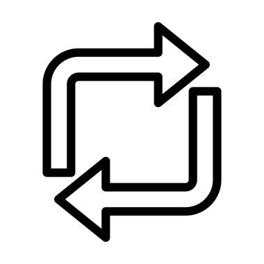 Kişisel ve Ticari Kullanım için Vektör Kalın Çizgi Simgesini Tekrarla