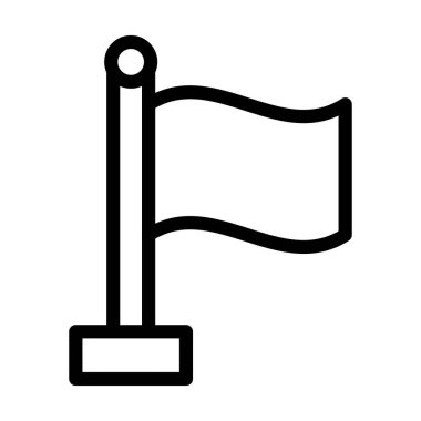 Kişisel ve ticari kullanım için Bayrak Vektörü Kalın Çizgi Simgesi