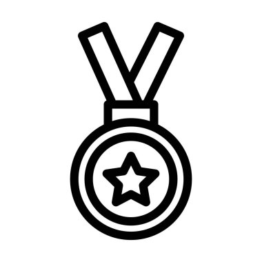 Madalya Vektörü Kalın Çizgi Kişisel ve Ticari Kullanım Simgesi