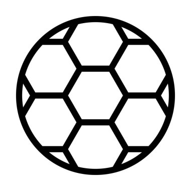 Kişisel ve ticari kullanım için Futbol Vektörü Kalın Çizgi Simgesi