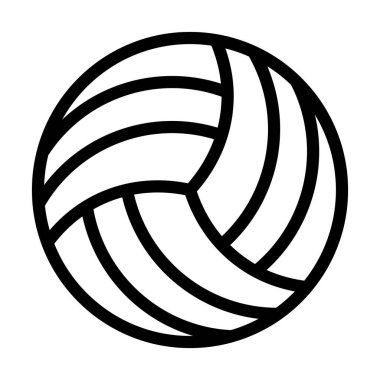 Kişisel ve ticari kullanım için Voleybol Vektör Kalın Çizgi Simgesi