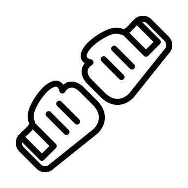 Kişisel ve ticari kullanım için Boks Vektörü Kalın Çizgi Simgesi