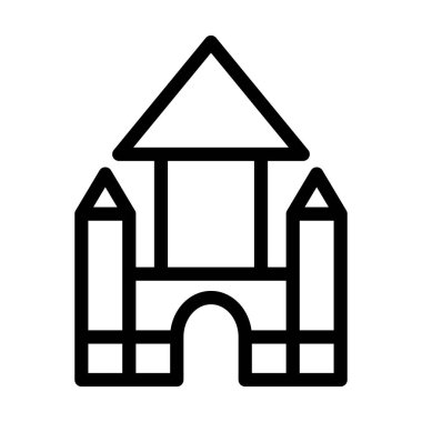 House Vector Kalın Hat Simgesini Kişisel ve Ticari Kullanım İçin Engeller