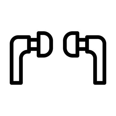 Kişisel ve ticari kullanım için Kulaklık Vektörü Kalın Çizgi Simgesi