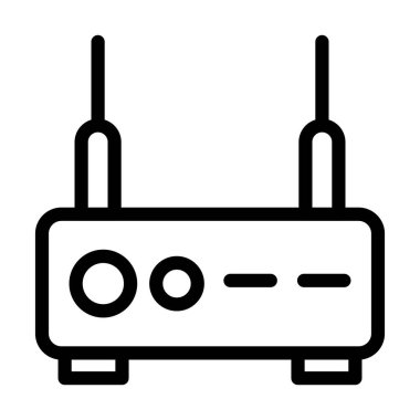 Kişisel ve ticari kullanım için Modem Vektör Kalın Çizgi Simgesi
