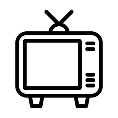 Kişisel ve ticari kullanım için Tv Vector Kalın Çizgi Simgesi