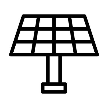 Kişisel ve ticari kullanım için Güneş Paneli Kalın Çizgi Simgesi