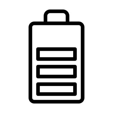 Kişisel ve ticari kullanım için Pil Vektörü Kalın Çizgi Simgesi