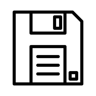 Disket Diski Kalın Çizgi Simgesi Kişisel ve Ticari Kullanım İçin