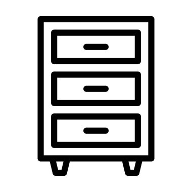 Dosya Vektörü Kalın Hat Kişisel ve Ticari Kullanım Simgesi