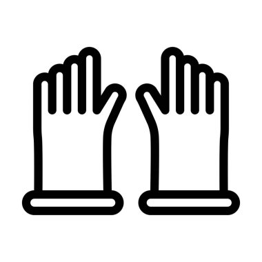 Kişisel ve Ticari Kullanım İçin Eldiven Vektör Kalın Çizgi Simgesi