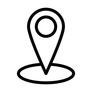 Kişisel ve ticari kullanım için GPS Vector Kalın Çizgi Simgesi