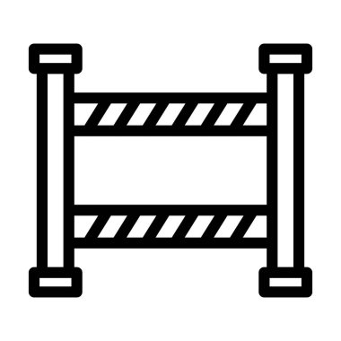 Polis Hattı Vektör Kalın Çizgi Kişisel ve Ticari Kullanım Simgesi