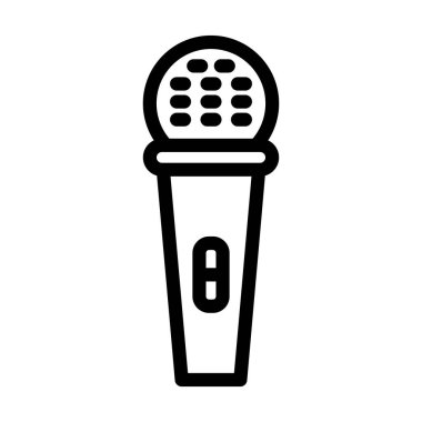 Kişisel ve Ticari Kullanım İçin Mikrofon Vektörü Kalın Çizgi Simgesi