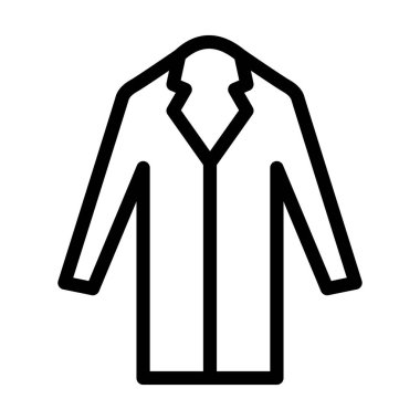 Kişisel ve ticari kullanım için Uzun Palto Vektörü Kalın Çizgi Simgesi