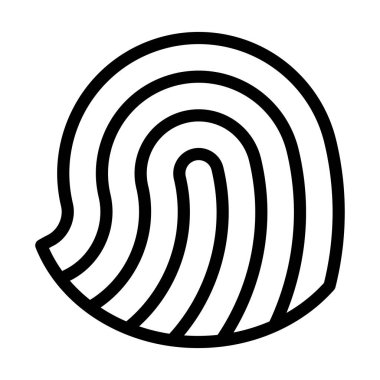 Kişisel ve Ticari Kullanım İçin Parmak İzi Kalın Çizgi Simgesi