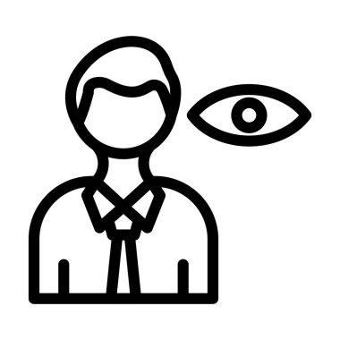 Şahsi ve ticari kullanım için Tanık Vektörü Kalın Çizgi Simgesi