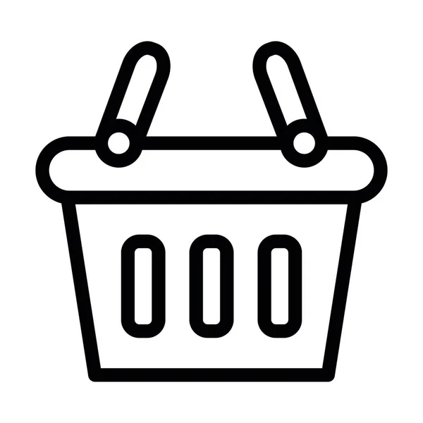 Warenkorb Vector Thick Line Icon Für Den Persönlichen Und Kommerziellen — Stockvektor