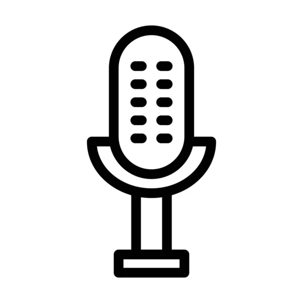 Символ Толстой Линии Микрофона Личного Коммерческого Использования — стоковый вектор