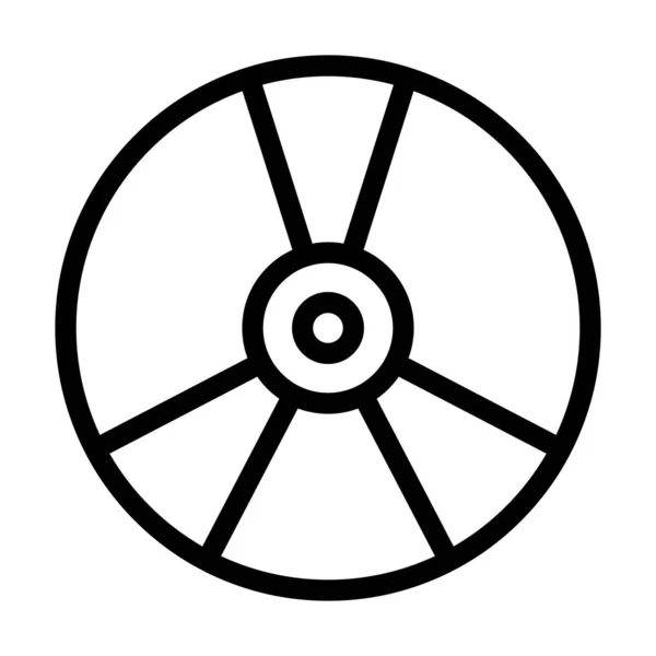 Compact Disk Vector Thick Line Icon Für Den Persönlichen Und — Stockvektor