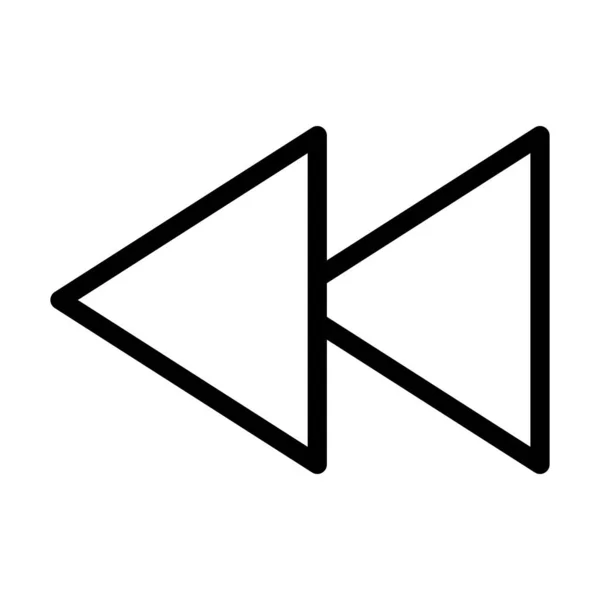Backward Vector Thick Line Icon Für Den Persönlichen Und Kommerziellen — Stockvektor