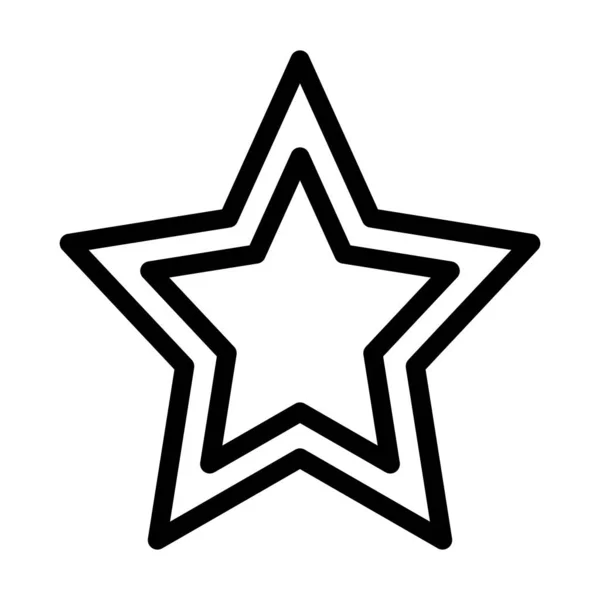 Star Vector Thick Line Icono Para Uso Personal Comercial — Vector de stock