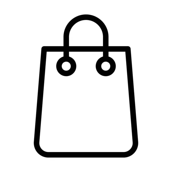 ショッピングバッグベクトル太線アイコン用個人的および商業的使用 — ストックベクタ