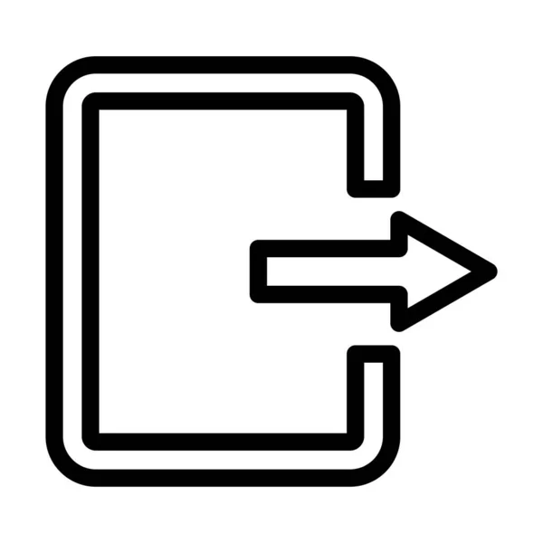 Cerrar Sesión Vector Thick Line Icon Para Uso Personal Comercial — Archivo Imágenes Vectoriales