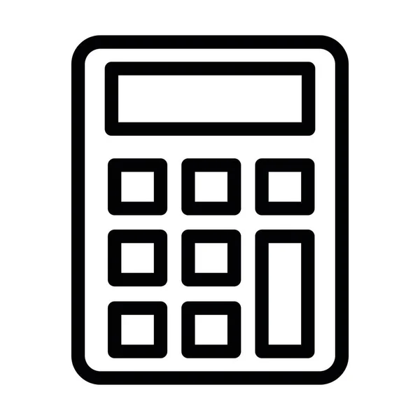 Calculadora Vector Thick Line Icono Para Uso Personal Comercial — Archivo Imágenes Vectoriales