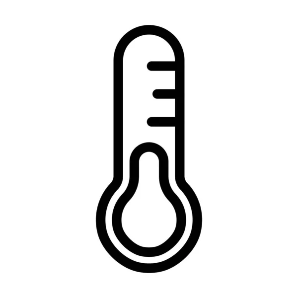 Zimna Temperatura Wektor Gruba Linia Ikona Użytku Osobistego Komercyjnego — Wektor stockowy