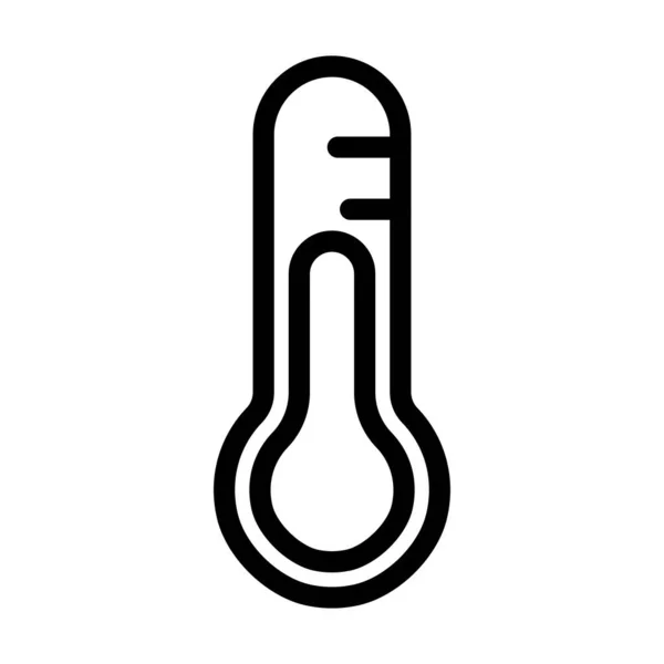 Gorąca Temperatura Wektor Gruba Linia Ikona Użytku Osobistego Komercyjnego — Wektor stockowy