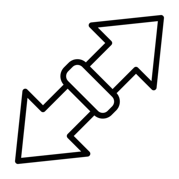 Resize Vector Thick Line Icon Für Den Persönlichen Und Kommerziellen — Stockvektor