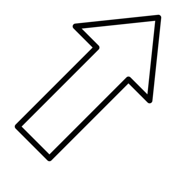 Rechts Oben Vector Thick Line Icon Für Den Persönlichen Und — Stockvektor