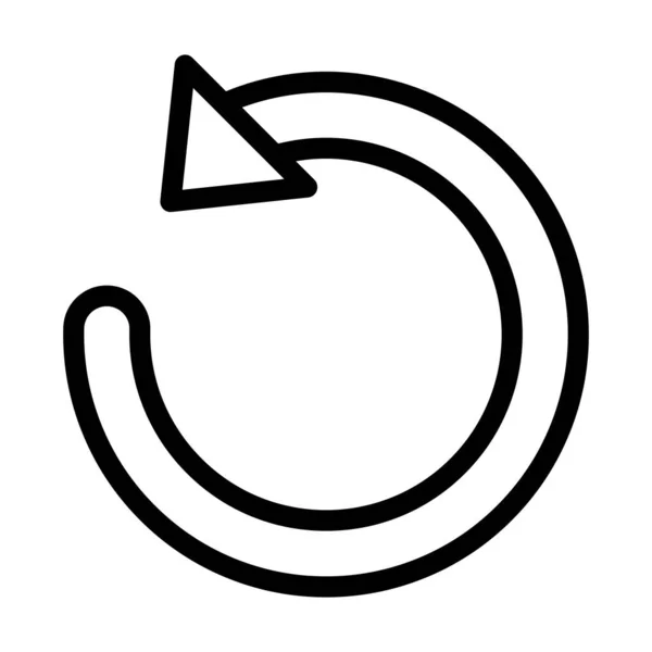 Rückgängig Machen Vector Thick Line Icon Für Den Persönlichen Und — Stockvektor