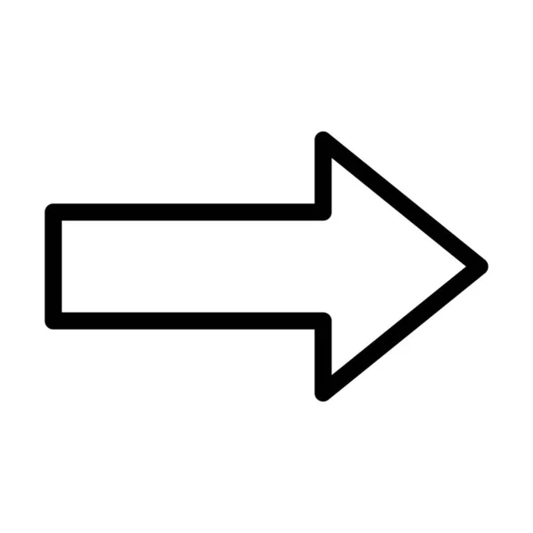 Right Arrow Vector Thick Line Icon Für Den Persönlichen Und — Stockvektor