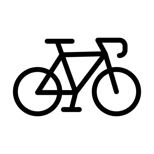 Cycling Vector Thick Line Icon Personal Commercial Use — Stock Vector